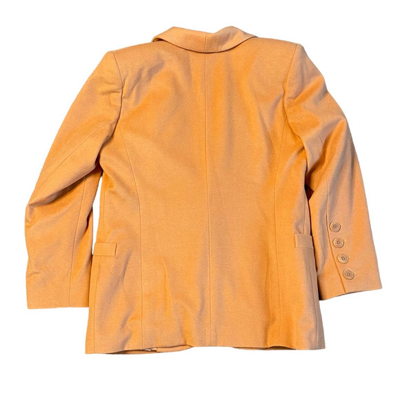 Vintage ESCADA Margaretha Ley Wool & Silk Camel Blazer Coat 36 Jacket - Picture 7 of 7